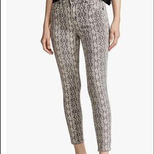 BLANK NYC The Reade Crop Skinny Rattlesnake Skin Animal Print Denim Jeans 25